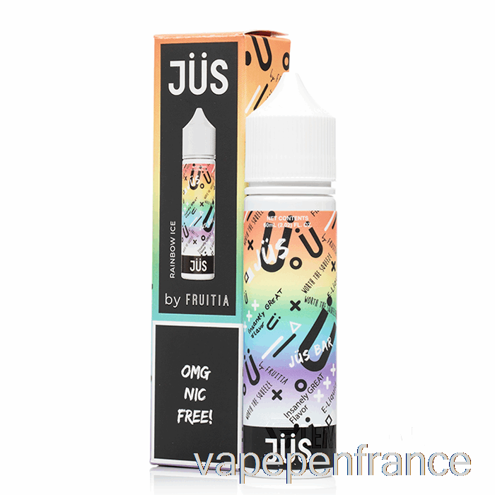 Glace Arc-en-ciel - Jus E-liquide - Stylo Vape 60ml 3mg